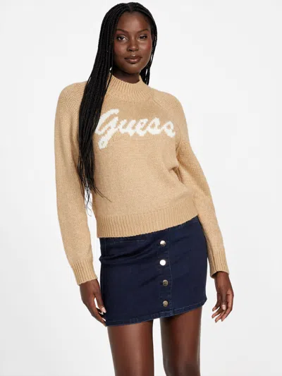 Guess Factory Virtye Turtleneck Sweater In Brown