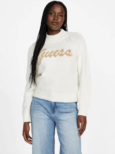 Guess Factory Virtye Turtleneck Sweater In White