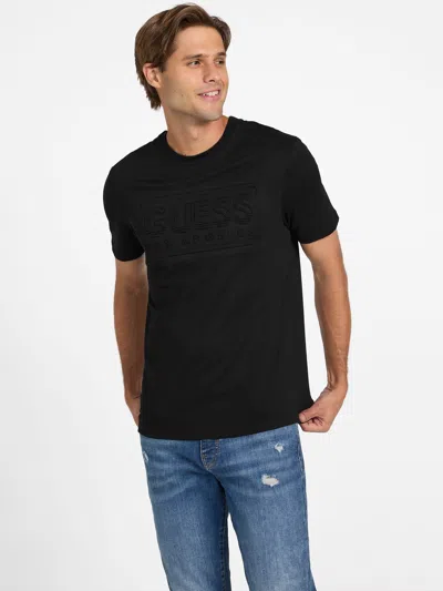 Guess Factory Wayne Logo Tee In Black