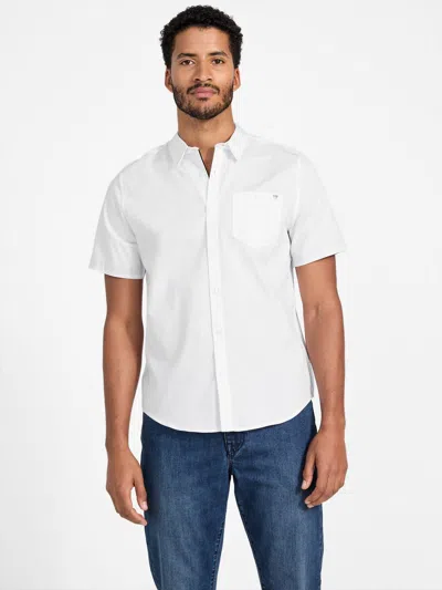 Guess Factory Wayne Textured Shirt In White