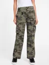Guess Factory Whitney Camo Cargo Pants In Green