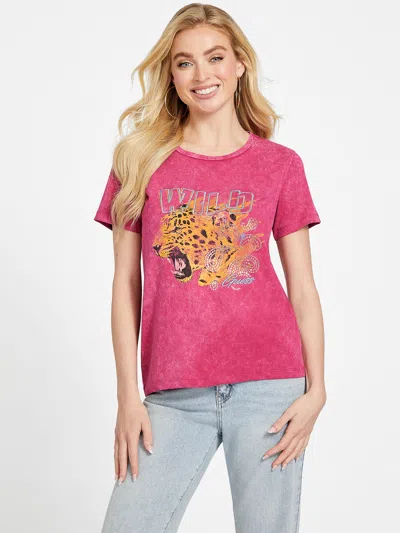 Guess Factory Wilda Tee In Pink