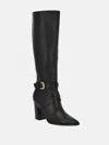 Guess Factory Wilderr Heeled Riding Boots In Black