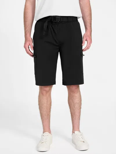 Guess Factory Willy Nylon Cargo Shorts In Black