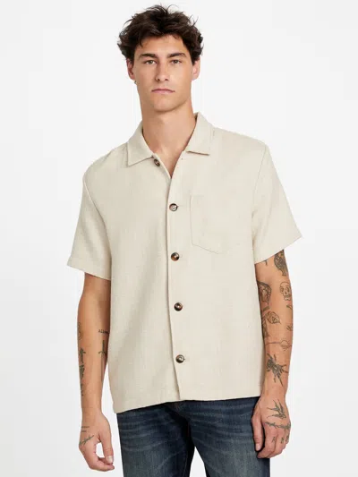 Guess Factory Wilmer Woven Shirt In Black