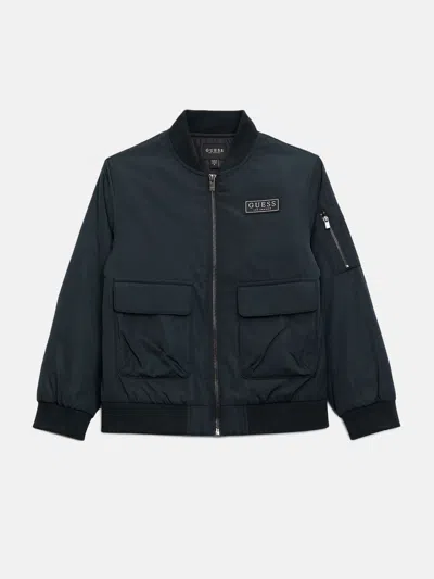 Guess Factory Kids' Woodsun Flight Jacket (7-16) In Blue