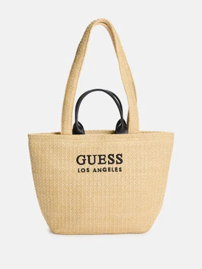 Guess Factory Woven Raffia Tote