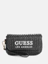 Guess Factory Woven Raffia Wristlet
