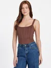 Guess Factory Xinia Bodysuit In Brown