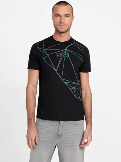 Guess Factory Yurek Reflective Rainbow Tee In Black