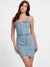 Guess Factory Zaida Jacquard Denim Midi Dress In Multi