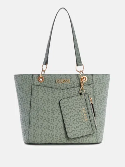 Guess Factory Zakaria Embossed Logo Carryall In Green