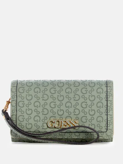Guess Factory Zakaria Embossed Logo Phone Organizer In Pink