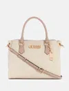 Guess Factory Zakaria Embossed Logo Satchel In Multi