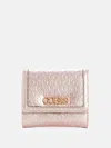 Guess Factory Zakaria Embossed Logo Trifold In White