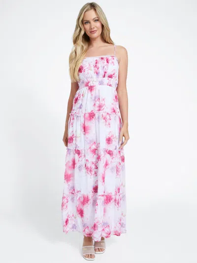 Guess Factory Zariah Printed Tiered Maxi Dress In Multi