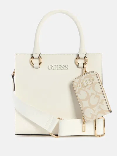 Guess Factory Zinnia Small Satchel In White