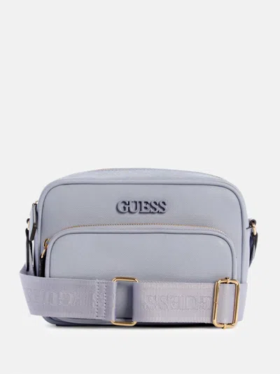 Guess Factory Zinnia Top-zip Crossbody In Brown