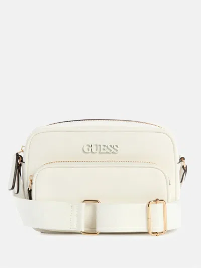 Guess Factory Zinnia Top-zip Crossbody In White