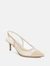Guess Factory Zoeyy Slingback Kitten Heels In White