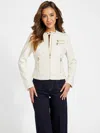 Guess Factory Zona Faux-leather Jacket In White