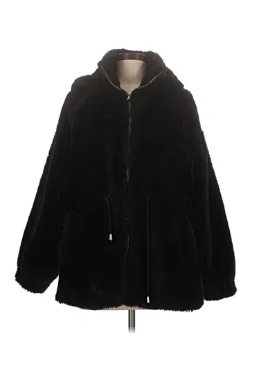 Pre-owned Guess Faux Fur Jacket In Black