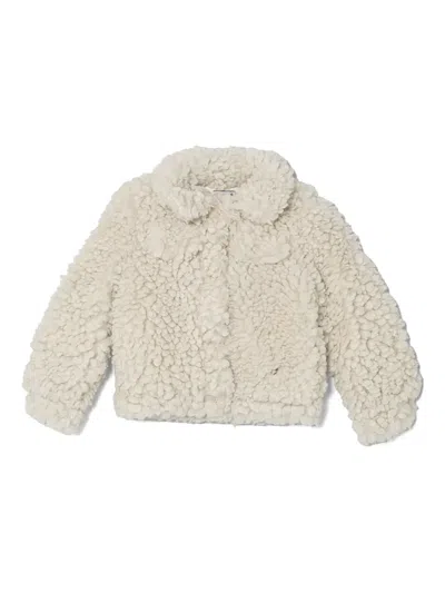 Guess Kids' Faux Fur Jacket In Neutrals