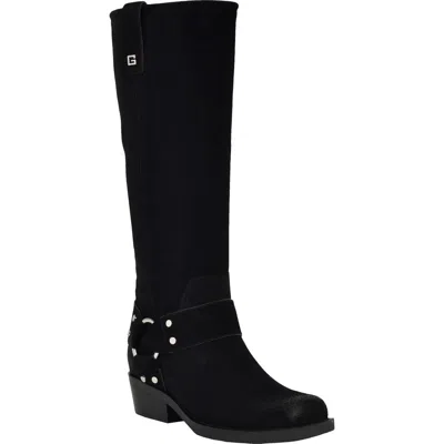 Guess Felysse Harness Knee High Boot In Black