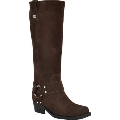 Guess Felysse Harness Knee High Boot In Brown