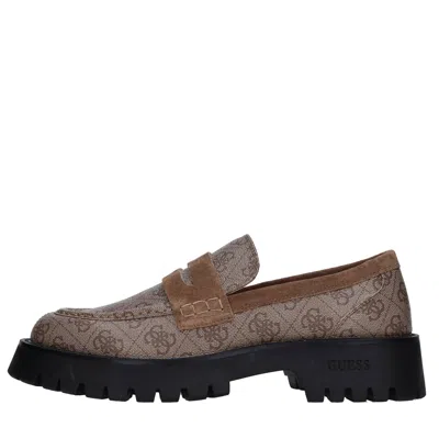 Guess Flat Shoes Brown In Marrone Scuri