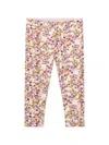 Guess Floral-print Leggings In Pink