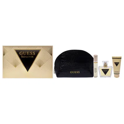 Guess For Women - 4 Pc Gift Set 2.5oz Edt Spray, 0.5oz Edt Spray, 3.4oz Body Lotion, Pouch In White