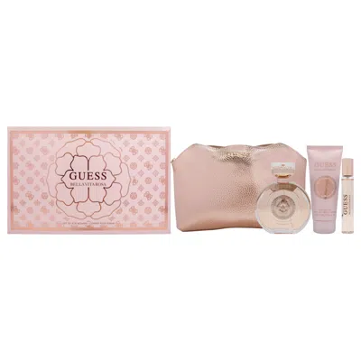 Guess For Women - 4 Pc Gift Set 3.4oz Edt Spray, 0.5oz Edt Travel Spray, 3.4oz Body Lotion, Pouch In Neutral