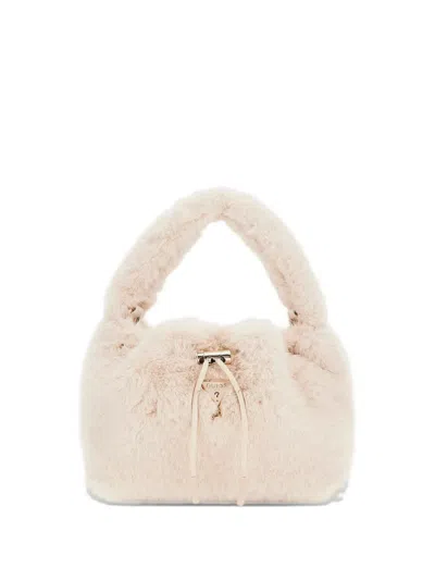 Guess Kids' Fur-trimmed Bag In Neutral
