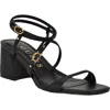 Guess Galeon Ankle Strap Sandal In Black