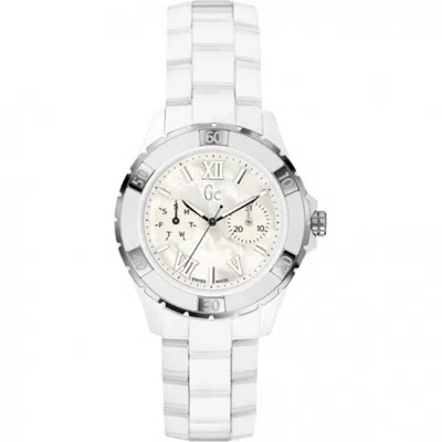 Pre-owned Guess Gc  Collection X69001l1s Sport Class Xl-s Watch White Ceramic