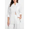 Guess Gen Linen Button-up Shirt In White