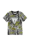 Guess Geometric-print T-shirt In Multi