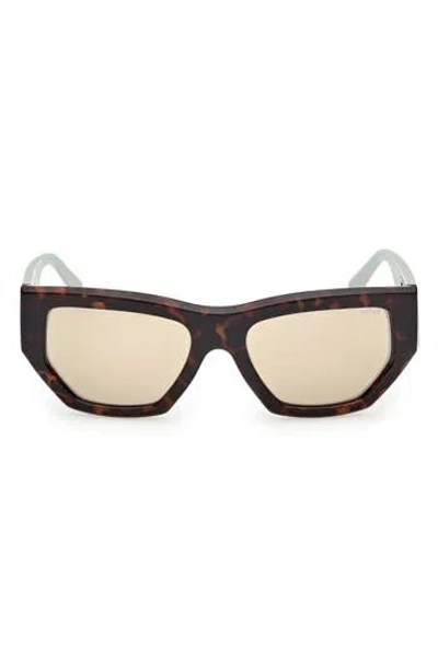 Guess Geometric Sunglasses In Brown