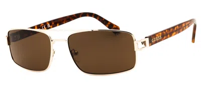 Guess Gf00069 32e Men's Sunglasses Gold Size 58 In Multi