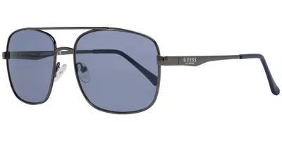Guess Gf0211 08v Men's Sunglasses Grey Size 58 In Black