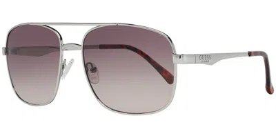 Guess Gf0211 10f Men's Sunglasses Silver Size 58 In Metallic