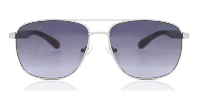 Guess Gf0212 10b Men's Sunglasses Silver Size 63 In Metallic