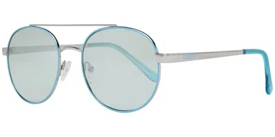 Guess Gf0367 10x Women's Sunglasses Blue Size 53 In Silver