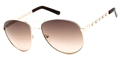Guess Gf0408 32f Women's Sunglasses Gold Size 61