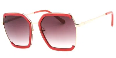 Guess Gf0418 69t Women's Sunglasses Burgundy Size 58