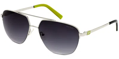 Guess Gf5065 10b Men's Sunglasses Silver Size 60