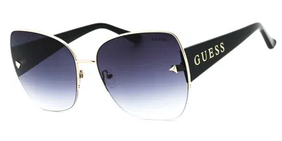 Guess Gf6136 32b Women's Sunglasses Gold Size 61 In Purple