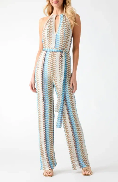 Guess Gianna Fearne Sleeveless Wide Leg Jumpsuit In Multi