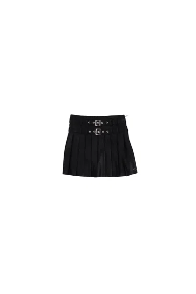 Guess Kids'  Girl Skirt J5yd04 Wfv60 Jblk Pu Midi Skirt Black